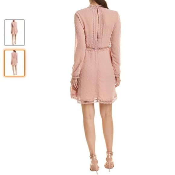 New BARDOT Long Sleeve Cherie Lace Trim Dress - Picture 9 of 9